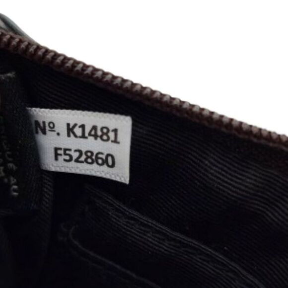 Coach Two Tone Brown Black Clutch Wristlet - Picture 3 of 5